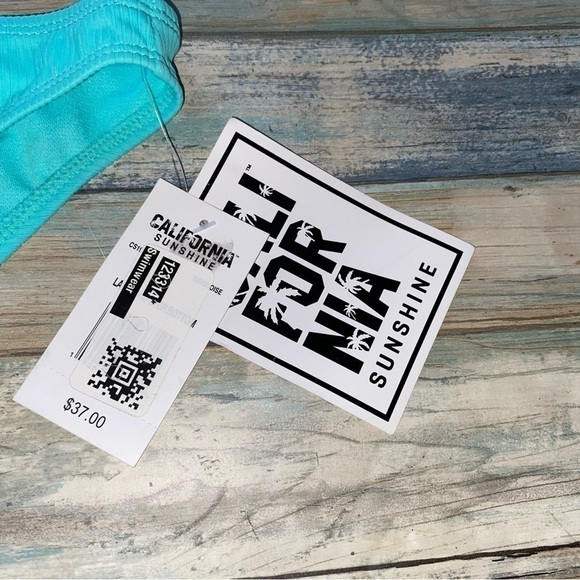 NWT California Sunshine Teal Bikini Bottoms - Picture 4 of 4